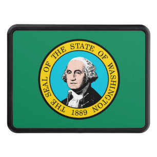 Washington State Flag Design Decor Tow Hitch Cover