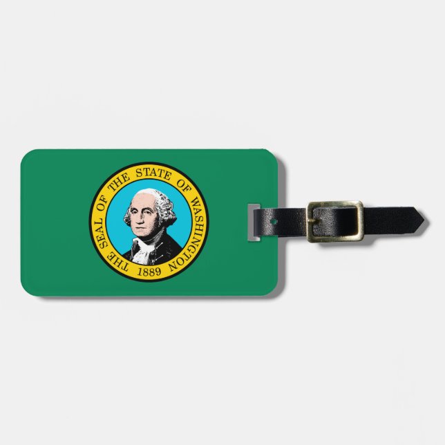 Washington State Flag Design Luggage Tag (Front Horizontal)