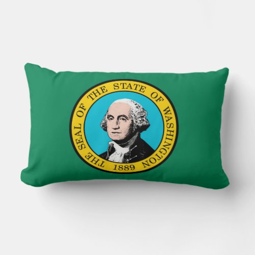 Washington State Flag Design Lumbar Pillow
