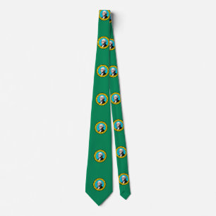 Washington State Flag Design Neck Tie
