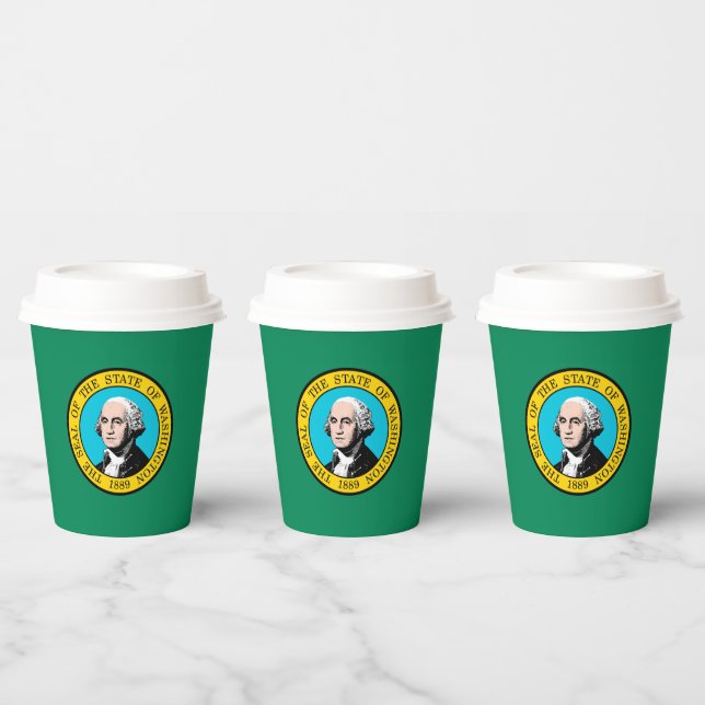 Washington State Flag Design Paper Cups (Multi)