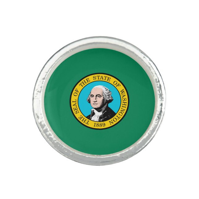 Washington State Flag Design Ring (Front)