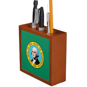 Washington State Flag Desk Organizer
