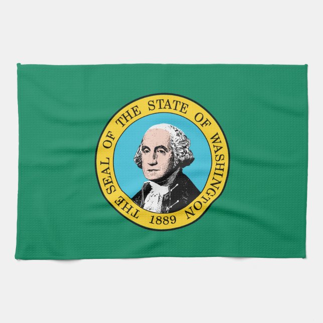 Washington State Flag Kitchen Towel (Horizontal)