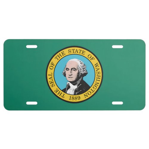 Washington State Flag  License Plate