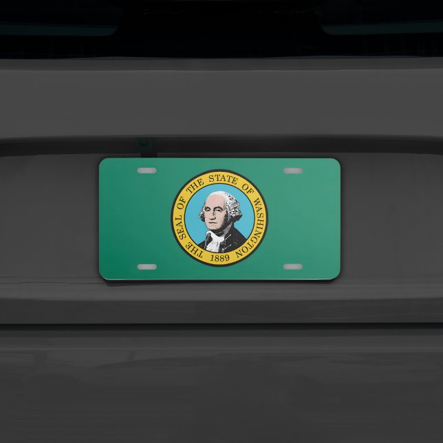 Washington State Flag  License Plate (Washington State Flag License Plate)
