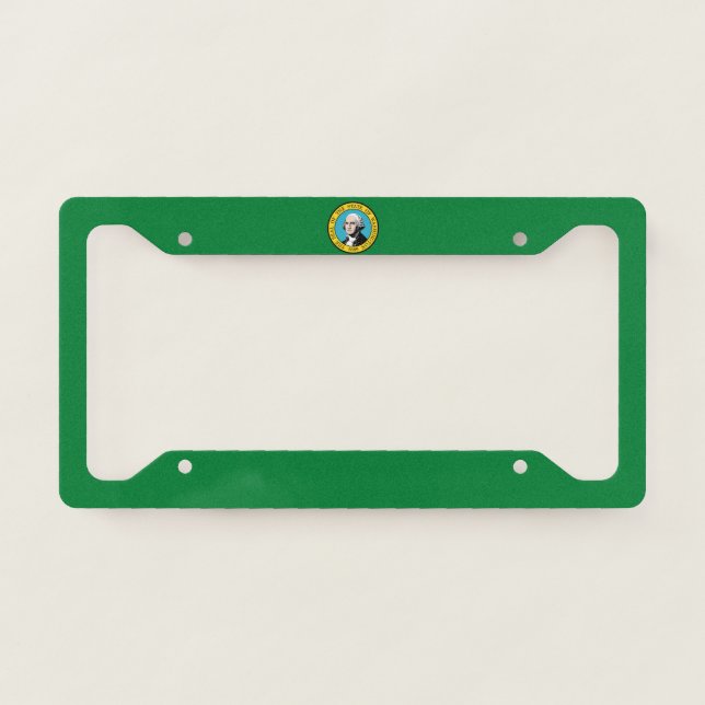 Washington State flag License Plate Frame (Front)