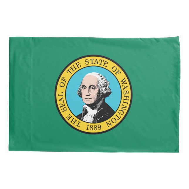 Washington State Flag Pillow Case (Back)