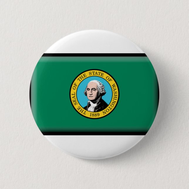 Washington State Flag Pinback Button (Front)