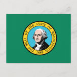 Washington State Flag Postcard at Zazzle