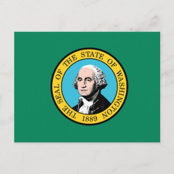 Washington State Flag Postcard by USA_Swagg at Zazzle