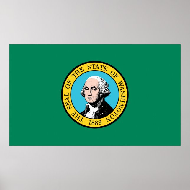Washington state flag poster (Front)