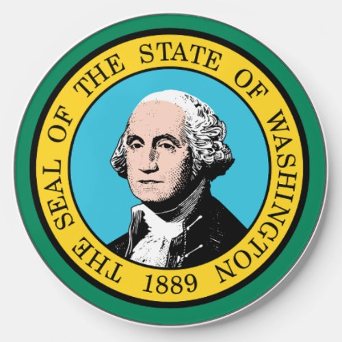Washington State Flag Seal Wireless Charger