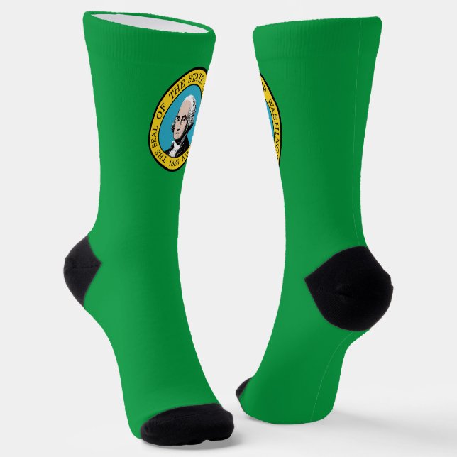 Washington State flag Socks (Angled)