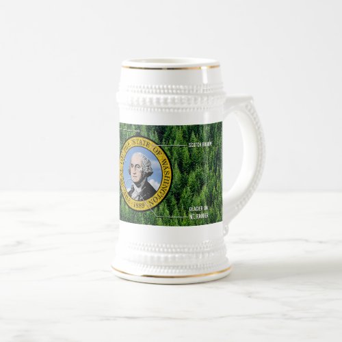 Washington State Flag Stein