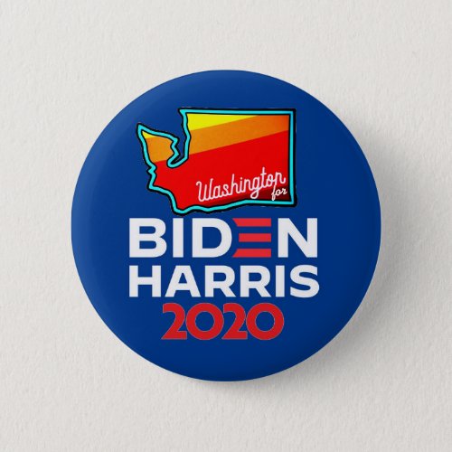 Washington State for Biden Harris 2020 Button
