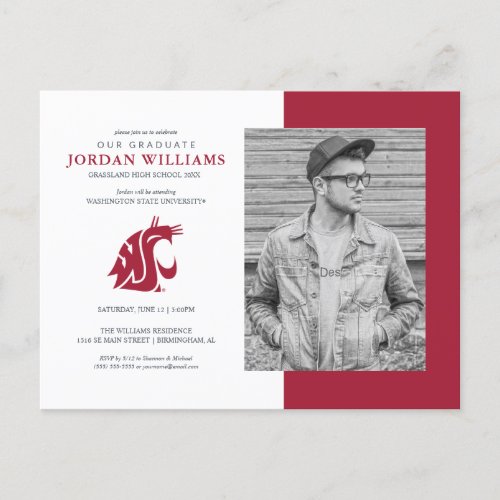 Washington State Future Graduate Announcement Postcard