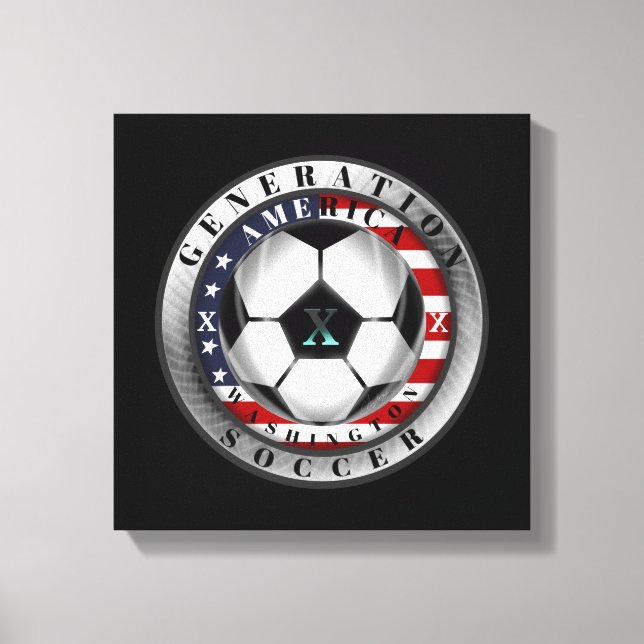 Washington State Generation X American Soccer. Canvas Print (Front)