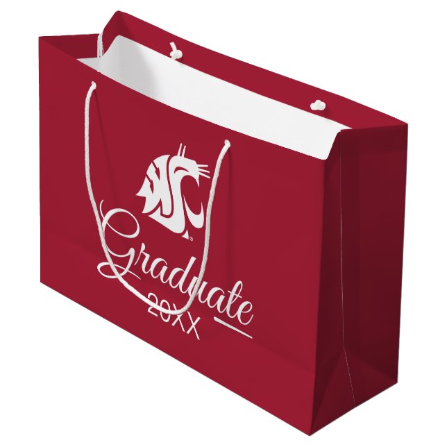Washington State Graduate Large Gift Bag (Front Angled)