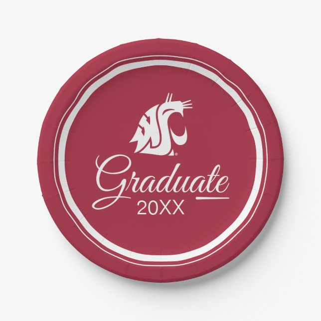 Washington State Graduate Paper Plates (Front)