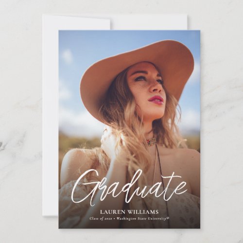 Washington State Graduate  Photo Invitation