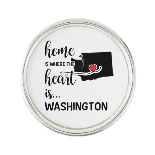 Washington State home is where the heart is Lapel Pin