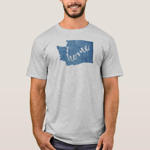 Washington State Home Wood Grain T-Shirt