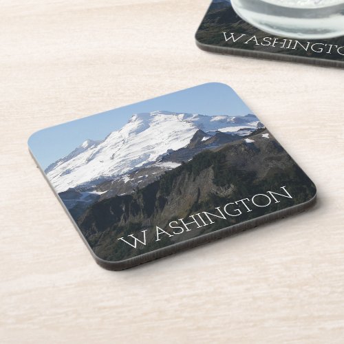 Washington State Mount Baker Photo Beverage Coaster