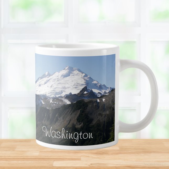 Washington State Mount Baker Photo Giant Coffee Mug (In Situ)