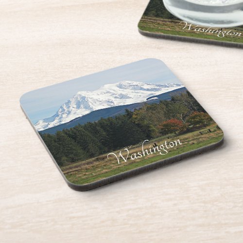Washington State Mount Rainier Landscape Photo Beverage Coaster