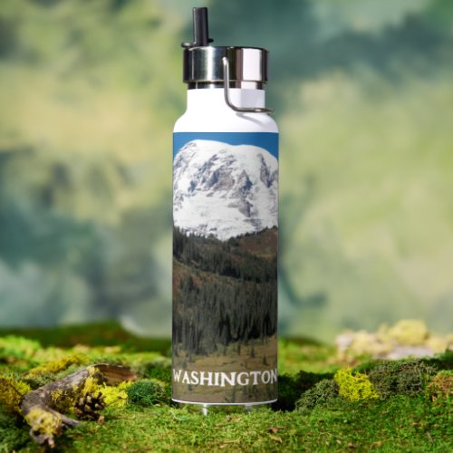 Washington State Mount Rainier Photo Water Bottle