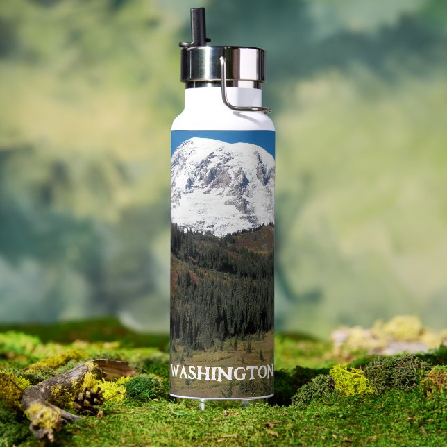 Washington State Mount Rainier Photo Water Bottle (Outdoor)