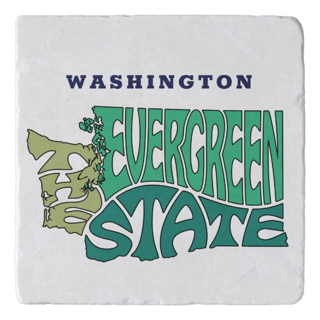 Washington State Nickname Word Art Trivet (Front)