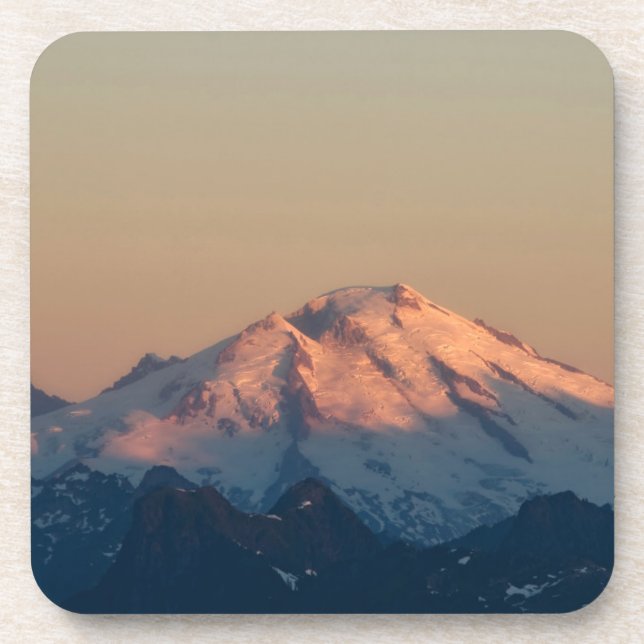 Washington State, North Cascades. Mount Baker Drink Coaster (Front)