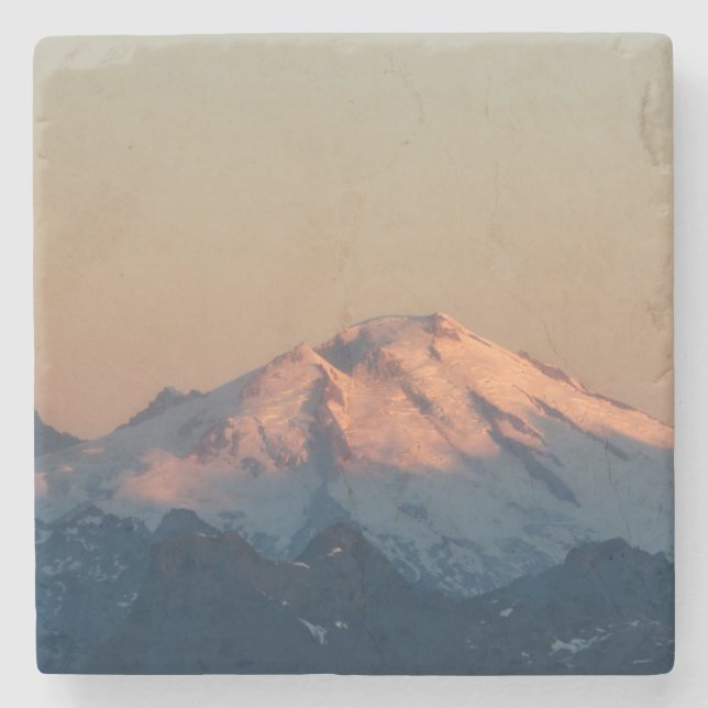 Washington State, North Cascades. Mount Baker Stone Coaster (Front)