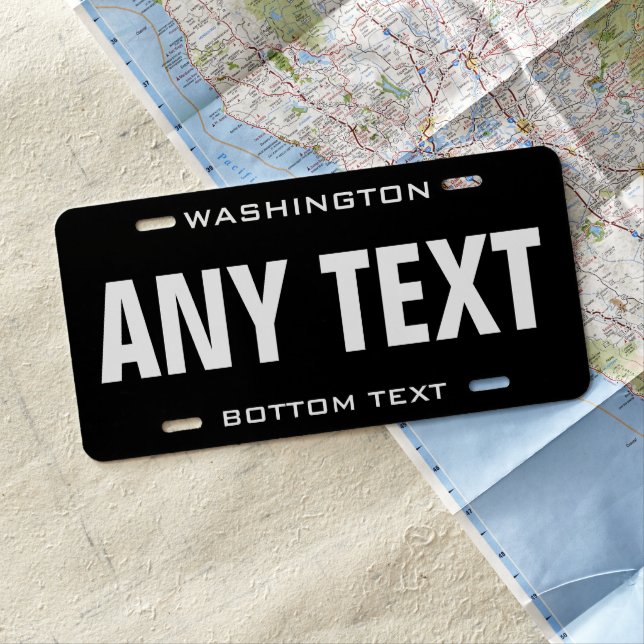 WASHINGTON State Personalized Auto License Plate (In Situ)