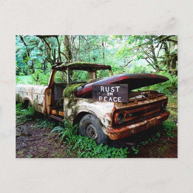 Washington State Postcard: Rust in Peace Postcard (Front)