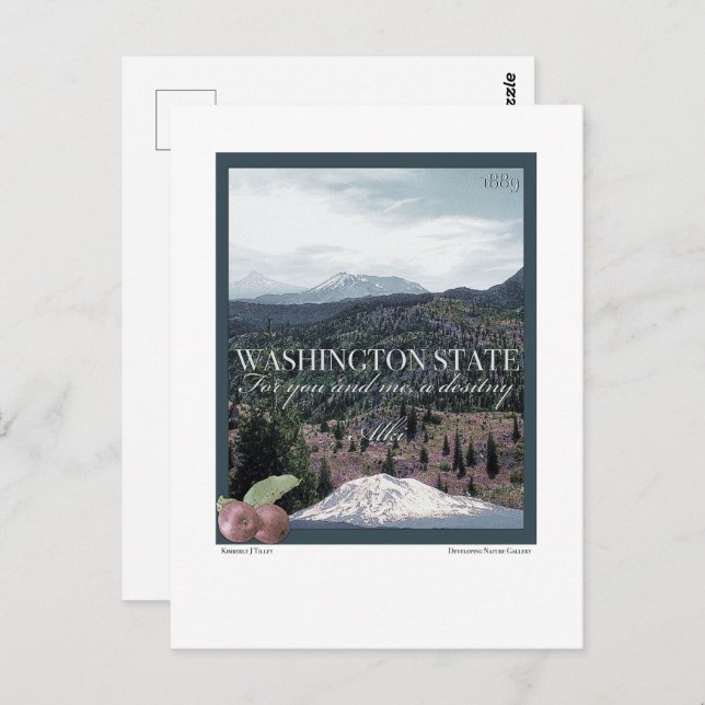 Washington State Poster Art Postcard (Front/Back)