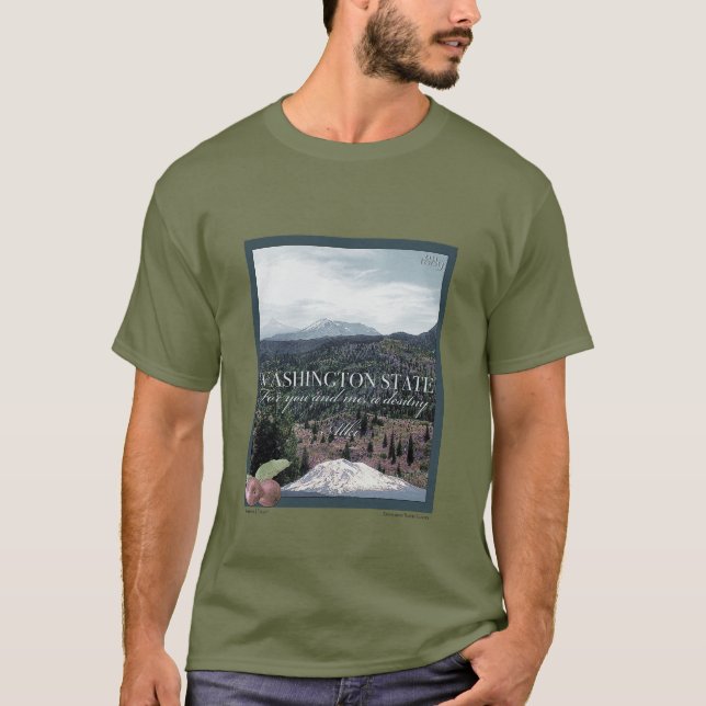 Washington State Poster Art T-Shirt (Front)