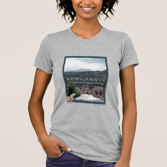 Washington State Poster Art T-Shirt (Front)