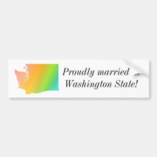 Washington State Pride Bumper Sticker