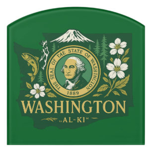  Washington state pride Door Sign