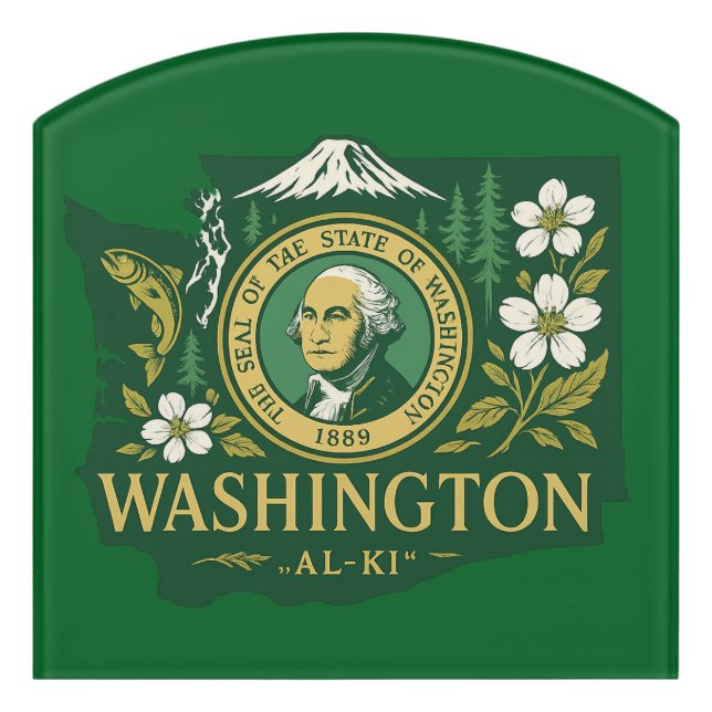  Washington state pride Door Sign (Contour Front)