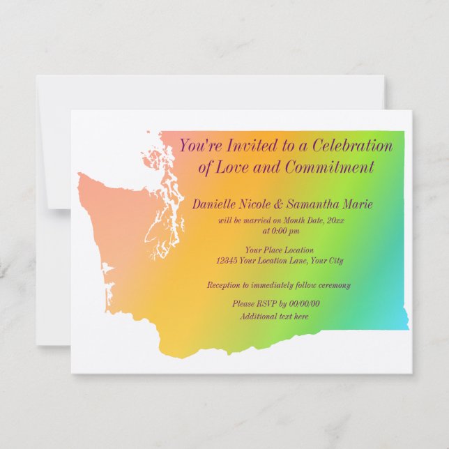 Washington State Pride Invitation (Front)
