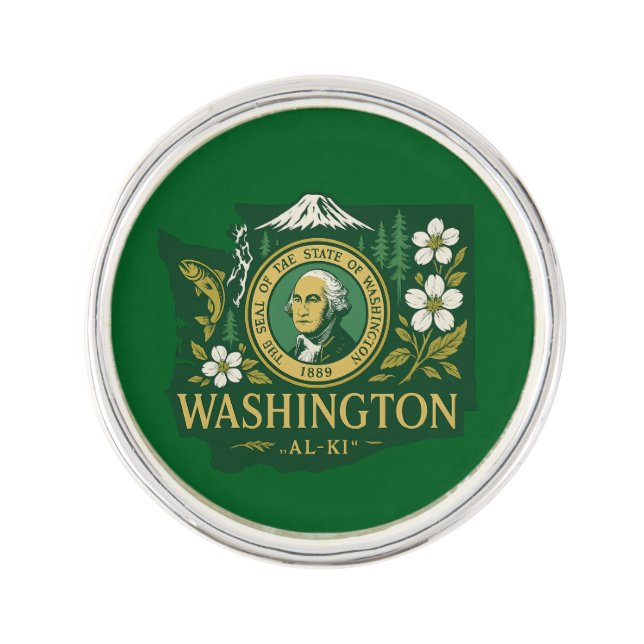  Washington state pride Lapel Pin (Front)