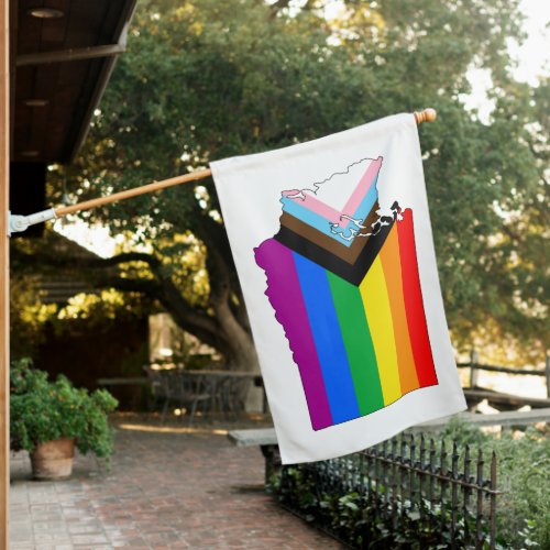 Washington State Pride LGBTQ Progress Pride House Flag