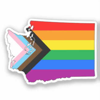 Washington State Pride LGBTQ Progress Pride Sticker