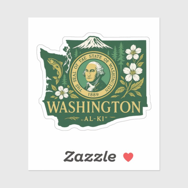  Washington state pride Sticker (Sheet)