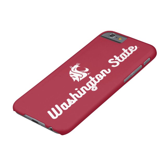 Washington State | Retro Script Logo Case-Mate iPhone Case (Top)