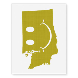 Washington State Shape Face Temporary Tattoos